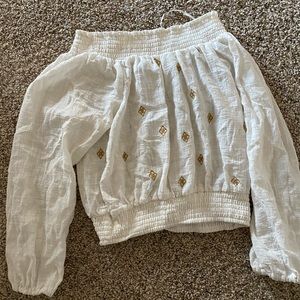 Off the shoulder summer blouse